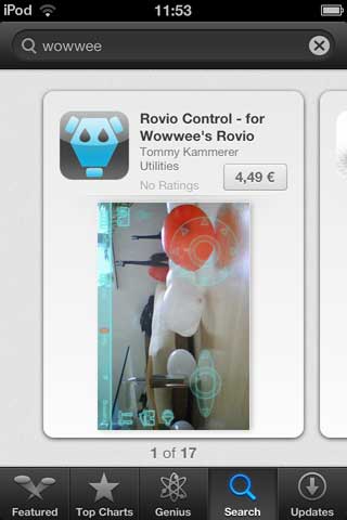 Rovio Control for iPhone