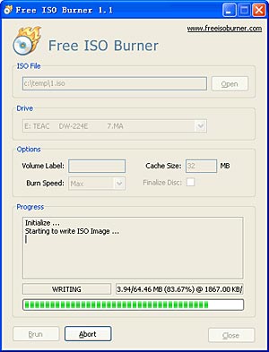 Free ISO image Burner