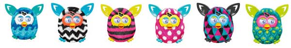 Furby Boom : Blue Waves, Zigzag, Stripes, Polka Dots, Triangles, Peacock