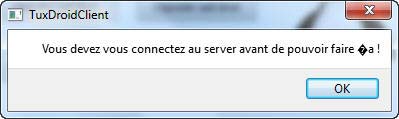 TuxDroidClient Error Message