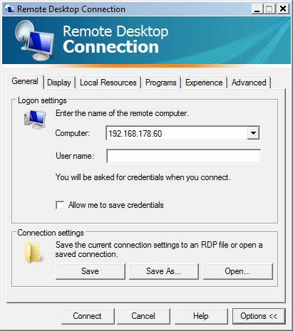 Microsoft Remote Desktop Connection