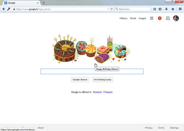 Google Doodle : Happy Birthday Marco