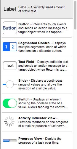 Xcode IDE Library with Interface Elements