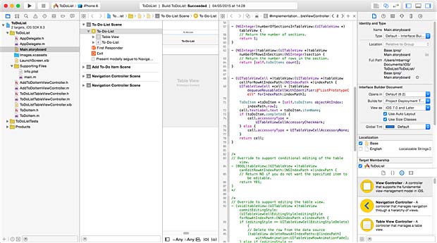 Xcode Project Window