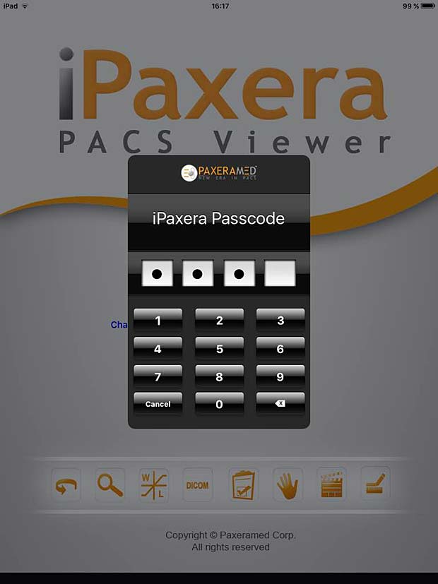 iPaxera login panel