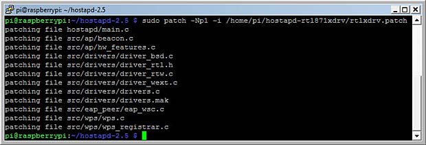 Patching the hostapd source